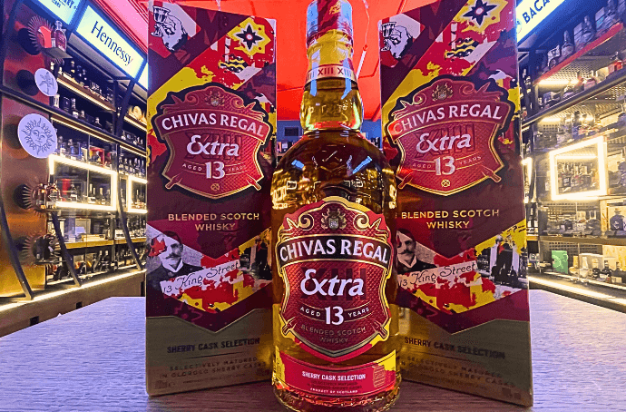 Chivas Regal XIII Bottle and two boxes